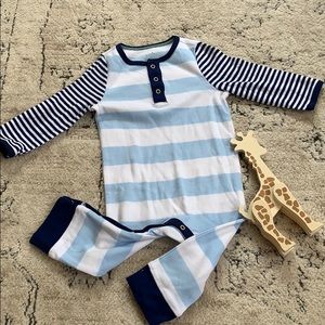 Cloud island long sleeve onsie gold buttons